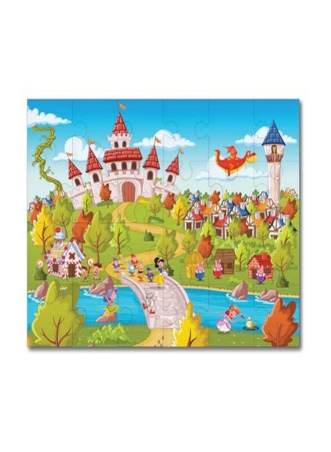 Khilonewale 8x12 Inch Kids Jigsaw Puzzle, 3+ Years - Premium Thick Pieces, Bright Educational Illustration, Montessori Brain‑Boosting Toy & Relaxing Family (Charming Village Walk) - Image 1